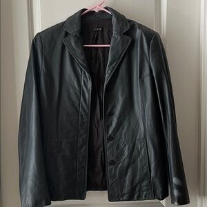 J. Crew Women’s Dark Gray Leather Jacket